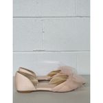 Badgley Mischka fergie Sz 8 ballet pink flats pointed toe bow tulle rhinestone Photo 4