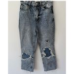 We The Free Free People My Own Lane Straight Jeans Acid Wash Distressed Size 25 Photo 1