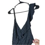 Free People Free People One of These Days Romper Ruffle Trim Black M Photo 3