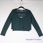 Madewell New! Jacquard Cardigan Twin Set in Gingham green, size S Photo 2