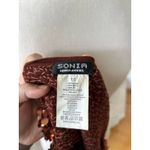 Vintage Y2K Sonia Rykiel Rust Brown Wool Baby Doll Sequin Sweater 70s Boho Photo 5