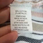 Club Z Collection Shirt Dress Cover Up Womens XL Metallic Stripes Beach Travel White Photo 10