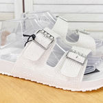 Madden NYC Pearl Covered Double Strap Slide Sandals White 10 Photo 0