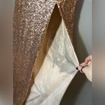 B. Smart  champagne Sequin Gown Photo 4