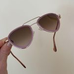 Moncler NEW Triangular Rose Rimmed Sunglasses Photo 4