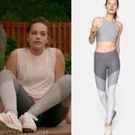 Outdoor Voices Graphite Ash Dove Grey Colorblock Springs 7/8 Workout Leggings Photo 1