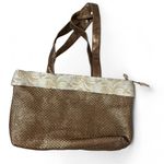 Paola del Lungo Firenze Italy Gold Woven Tote Bag Photo 1