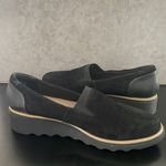 Clarks Collection by Sharon Dolly Black Suede Wedge Lug Soles Slip On Loafers 11 Photo 12