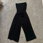 Becca  black strapless wide-leg jumpsuit size M Photo 1