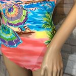 Anne cole  Beach Print 1 Piece Strapless Swimsuit S Photo 6