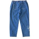 Quacker Factory VINTAGE  Snowflake Embroidered Jeans Photo 3