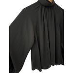 Madewell Turtleneck Long-Sleeve Top Chiffon Black Size Medium Photo 8