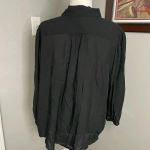 Philosophy  Woman Black Button Down Blouse Size 1X NEW Classic Closet Staple Photo 3