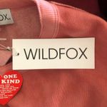 Wildfox NWT Olivia Drop Shoulder Crop Edgy Raw Hem Sweatshirt Ruby Dove Dye XS Photo 4