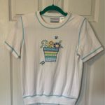 Alfred Dunner Petite Vintage Alfred Dunner Top with Embroidered Flower Pot Photo 1