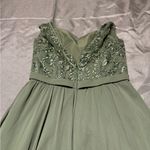 Kennedy Blue Chic Green Lace Maxi Dress Photo 6