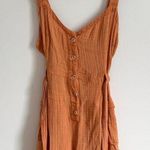 Anthropologie  Gauzy Romper Size Medium Cedar Button Front Pocket Sleeveless Boho Photo 0
