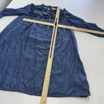 Kate Spade Dress Womens XS Denim Broome Street Embroidered Indigo Boho Ruffle Blue Photo 8