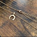 Inspirational Crescent Necklace Gold Photo 3