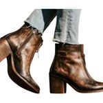 Alcala’s distressed brown leather boots size 8 1/2. Photo 1