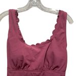 Charmo Women's Scalloped Ribbed One Piece Swimsuit Mauve Women’s Size Large NWT Pink Photo 7