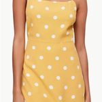 Wilfred NWT Aritzia Women’s Isabelle Polka Dot Mini Dress Sz 8, Yellow & White Photo 1