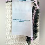 Lands' End Drifter Heavyweight Cotton Pullover Striped V Neck Sweater XL Ivory Photo 8