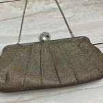 Lulu Townsend Silver Shimmer Evening Bag Jeweled Clasp Glamour Girly Christmas Photo 1