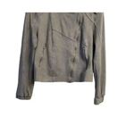BLANKNYC Faux Suede Moto Bomber Jacket Vapor Nordstrom Grey Women’s SZ S Gray Photo 4