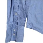 J.Crew  Tall Slim Fit Organic Cotton Light Blue Button Down Shirt‎ Women's 10T Photo 5