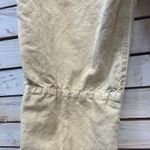 Sundance Femme Voyager Cargo Boho Linen Cotton Pants Crochet Trim Beige Sz 6 Tan Photo 3