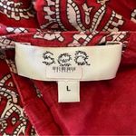 Sea New York Theodora Top Red and White Paisley Pattern Boho Womens Size Large Photo 7