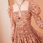 Ulla Johnson Rabia Horizon Brown Printed Silk Blend Maxi Gown Dress Women’s 2 Photo 3