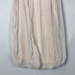 Luisa Ricci Light Pink Smocked Bottom Silk Polka Dot Short Sleeve Blouse S Photo 3