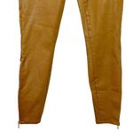 L'Agence Womens Sabine Dark Khaki Coated Skinny Mid Rise Jeans Size 26 Photo 3