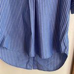 Madewell Courier Stripe Button Back Shirt In Midnight Sea Photo 4