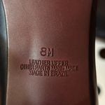 Markon Black Leather Ankle Boots 8M Brazil Square Toe Stitched Detail Heel Goth Size 8 Photo 4