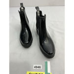 Capelli New York Womans Capelli NY Pull On Rain Boots 9 Black Elastic Ankle Chunky Heel Photo 1