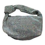 Madison West Bring on the Bling Bag Silver Crystals Evening Party Black Lining Photo 3