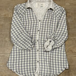 Anthropologie Saturday Sunday Checkered Gingham Quilted Button Down Top Photo 0