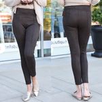 Spanx  chocolate brown faux leather‎ leggings women’s size L Photo 1