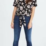 Madewell  Silk Button-Back Tie Tee in Winter Orchid Medium Photo 1