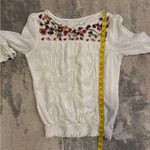 Solitaire  White Blouse with Floral Embroidery Photo 5