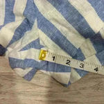 Love Tree  Blue White Stripe Linen Blend Shorts Elastic High Waist Pull On Size M Photo 8