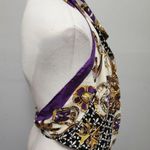 EXPRESS Vinatge Compagnie Internationale 90s baroque silk large square scarf Photo 4