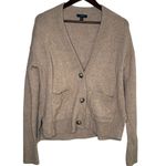 J.Crew  Wool Blend Button Down Long Sleeve Cardigan Sweater Pockets XS Brown Photo 10