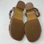 Lucky Brand Famla Size 8 Brown Leather Slingback Platform Sandal Chunky Photo 3