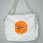 Vintage Fly Modern Air White Orange Circle Vinly Strap Adjustable Tote Bag Photo 0