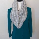 Apt. 9  white gray circle knit scarf Photo 0