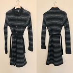 Theory  | Long Sweater Cardigan Stripe Duster wool cashmere blend Photo 7